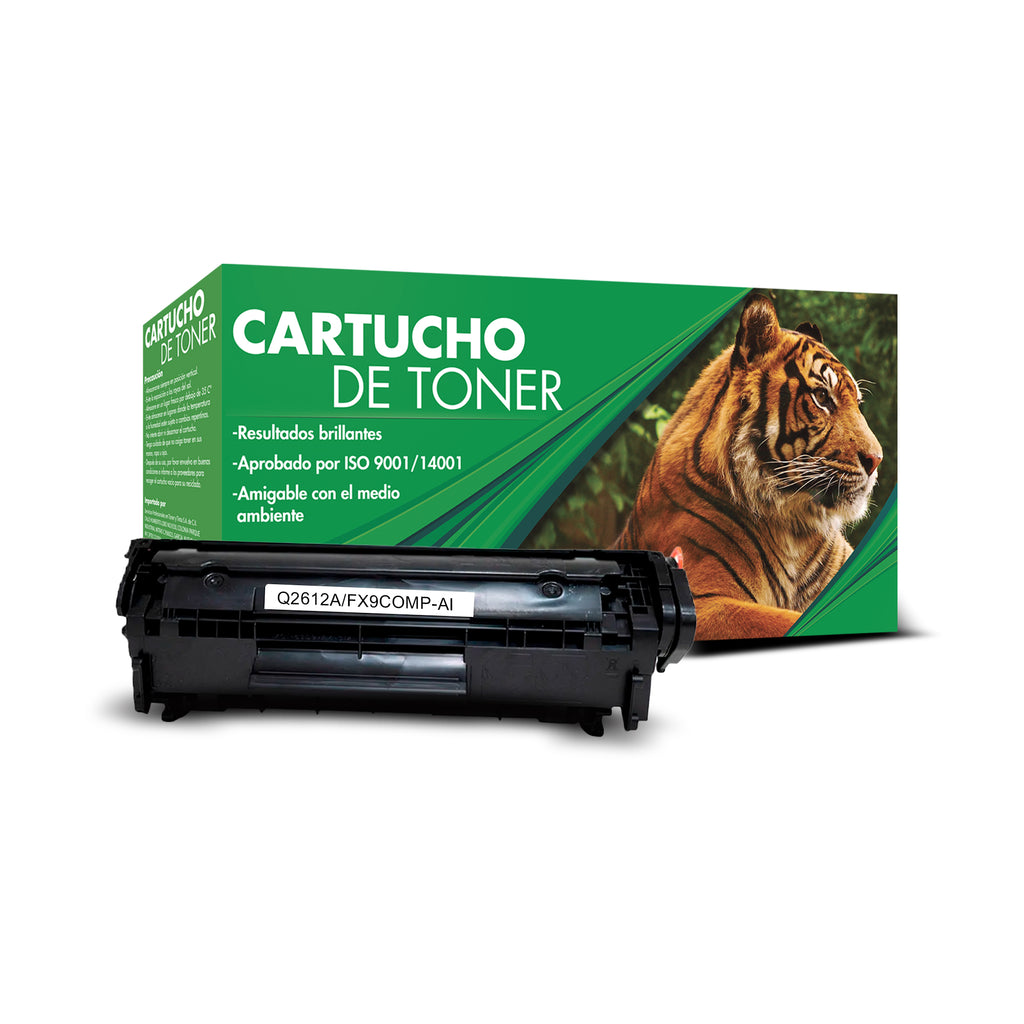 Tóner Compatible Tigre 12A Q2612A Negro para 1010 1020 1022 M1005 y M1319