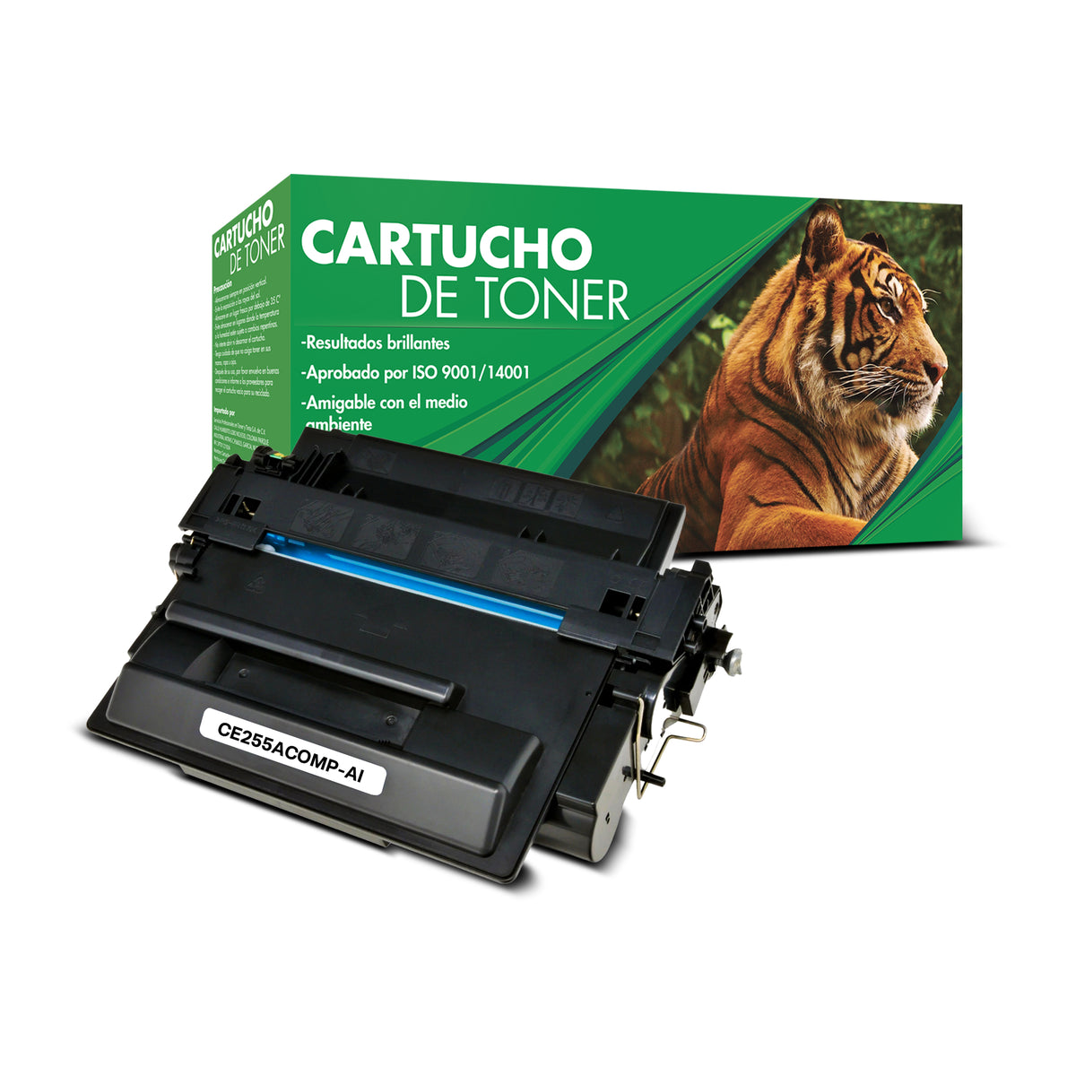 Tóner Compatible Tigre 55A CE255A Negro para P3010 P3011 P3015 P3016 M521 M525