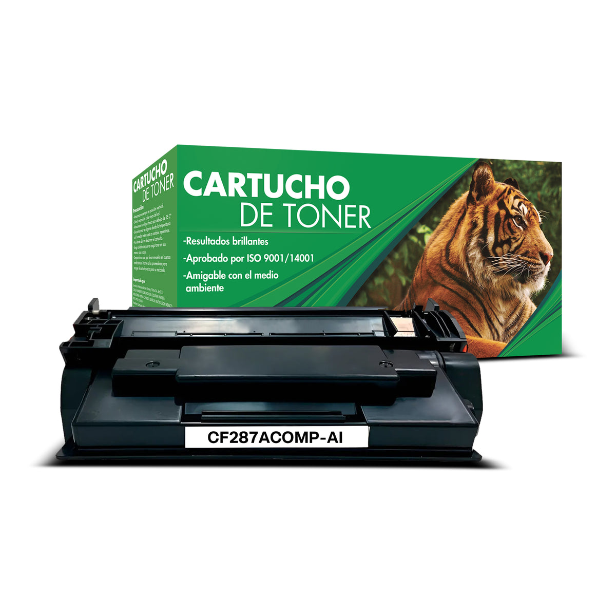 Tóner Compatible Tigre 87A CF287A Negro para M506 y M527