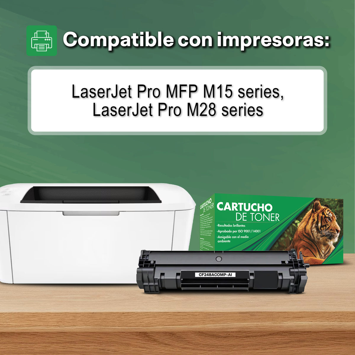 Tóner Compatible Tigre 48A CF248A Negro para M15 y M28