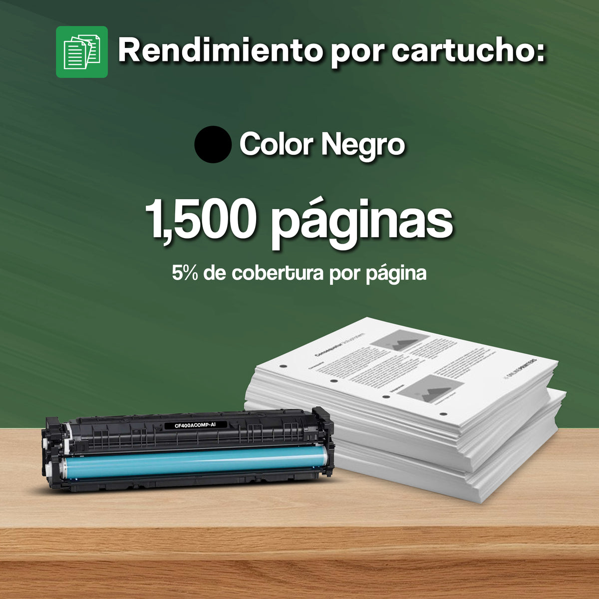 Pack 4 Tóner Compatible Tigre 201A CF400A CF401A CF402A CF403A para M252 M277