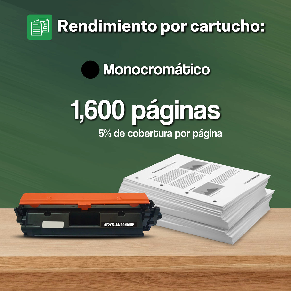 Tóner Compatible Tigre 17A CF217A Negro para equipos M102 M130