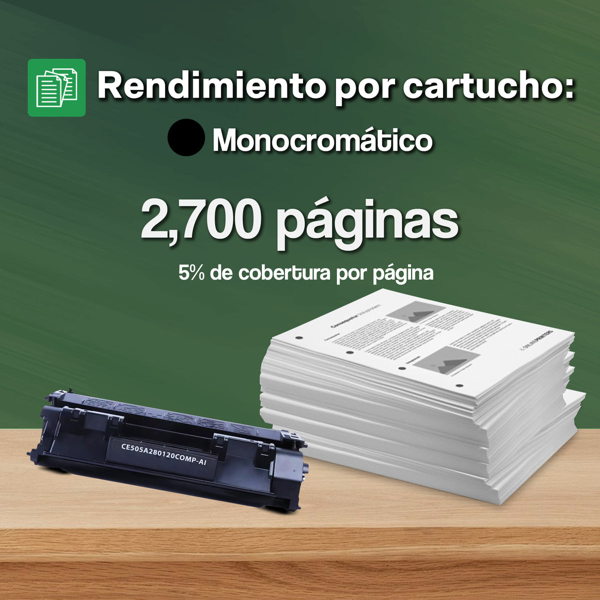 Tóner Compatible Tigre 05A CE505A / 80A CF280A Negro para P2035 P2055 y M401